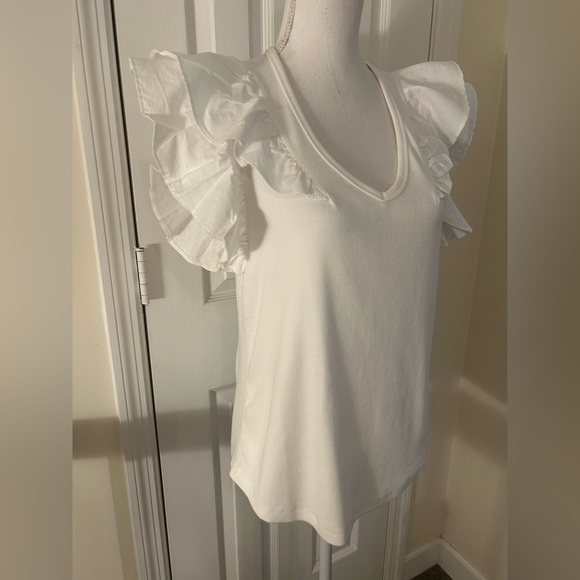 Chico’s Flutter Cap Sleeve Top NWT! - Picture 2 of 12